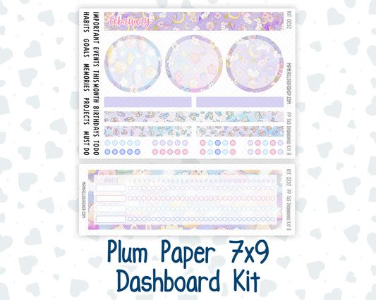 Kit 0252 - 7x9 - Plum Paper - Dashboard Kit - February - Tokyo Candy Cloud