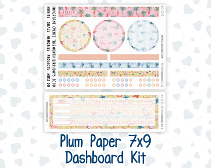 Kit 0270 - 7x9 - Plum Paper - Dashboard Kit - June - Beachside Bliss