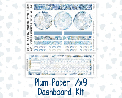 Kit 0249 - 7x9 - Plum Paper - Dashboard Kit - January - Icy Lace