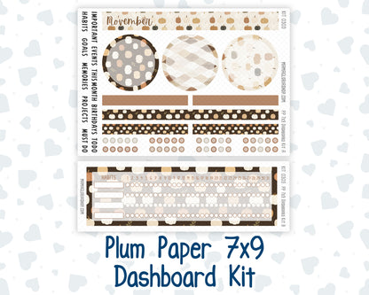 Kit 0303 - 7x9 - Plum Paper - Dashboard Kit - November - Into The Woods