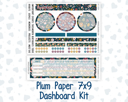 Kit 0304 - 7x9 - Plum Paper - Dashboard Kit - November - Autumn In Bloom