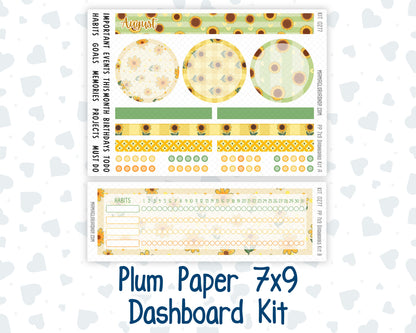 Kit 0277 - 7x9 - Plum Paper - Dashboard Kit - August - Sunflower Drama Club