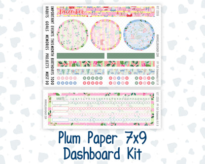 Kit 0306 - 7x9 - Plum Paper - Dashboard Kit - December - Jolly Mischief