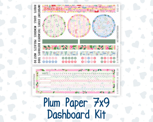 Kit 0306 - 7x9 - Plum Paper - Dashboard Kit - December - Jolly Mischief