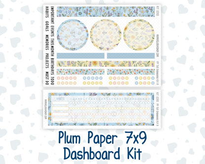 Kit 0265 - 7x9 - Plum Paper - Dashboard Kit - May - Honeybee Sky