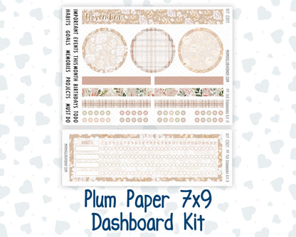 Kit 0301 - 7x9 - Plum Paper - Dashboard Kit - November - Sunday Comfort