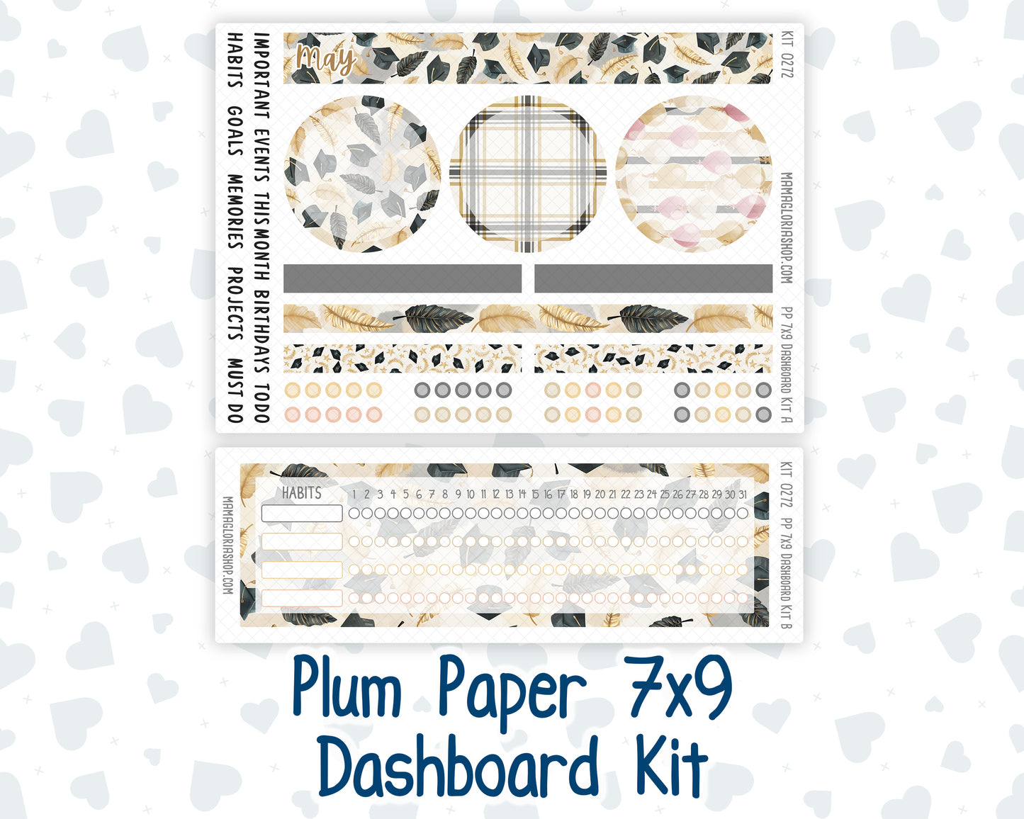 Kit 0272 - 7x9 - Plum Paper - Dashboard Kit - May - Graduation
