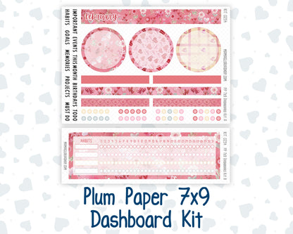 Kit 0254 - 7x9 - Plum Paper - Dashboard Kit - February - Valentine Village