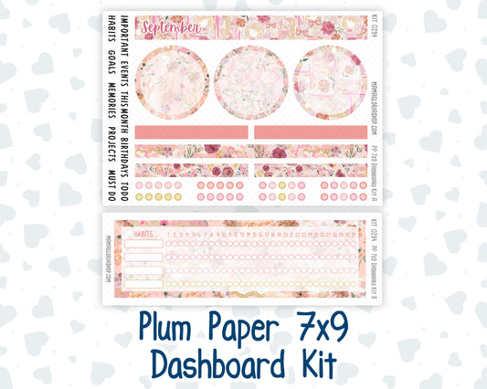Kit 0294 - 7x9 - Plum Paper - Dashboard Kit - September - Rosy Reveria