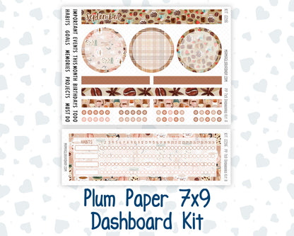 Kit 0296 - 7x9 - Plum Paper - Dashboard Kit - September - Coffee Break