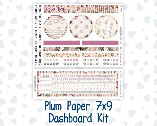 Kit 0307 - 7x9 - Plum Paper - Dashboard Kit - December - Velvet Hearth