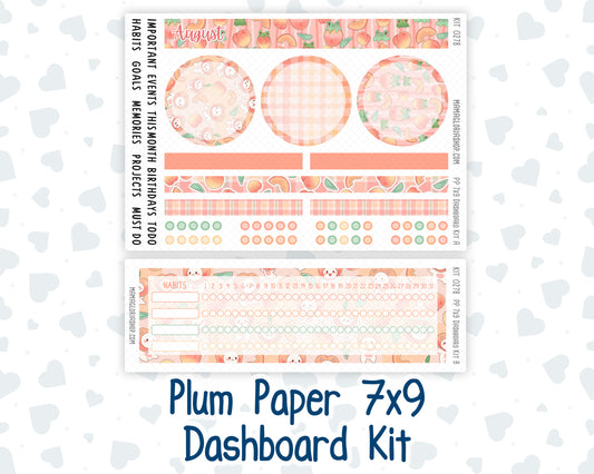 Kit 0278 - 7x9 - Plum Paper - Dashboard Kit - August - Oops, All Peaches