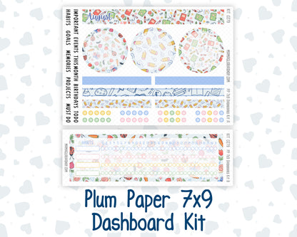 Kit 0279 - 7x9 - Plum Paper - Dashboard Kit - August - Not Ready For School