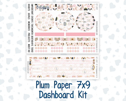 Kit 0297 - 7x9 - Plum Paper - Dashboard Kit - October - Pink Spell
