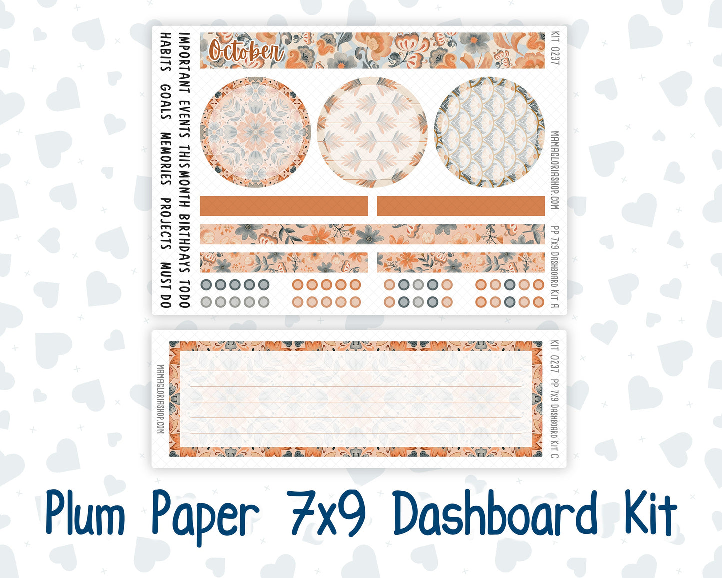 Kit 0237 - 7x9 - Plum Paper - Dashboard Kit - October - Forest Folk