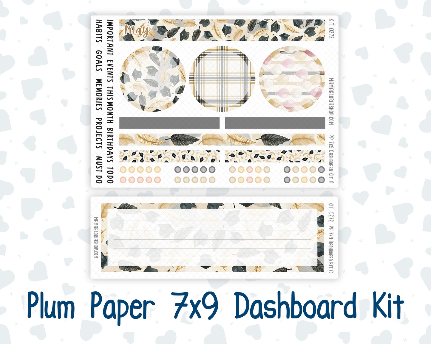 Kit 0272 - 7x9 - Plum Paper - Dashboard Kit - May - Graduation