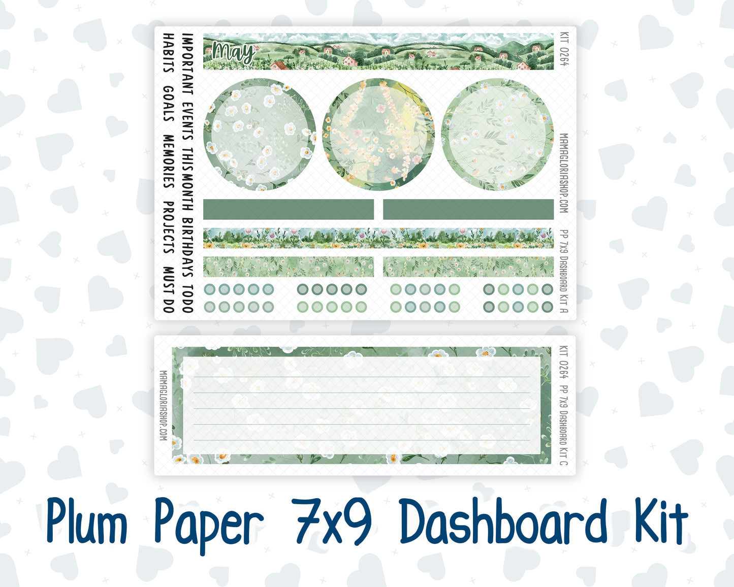 Kit 0264 - 7x9 - Plum Paper - Dashboard Kit - May - Spring Walk