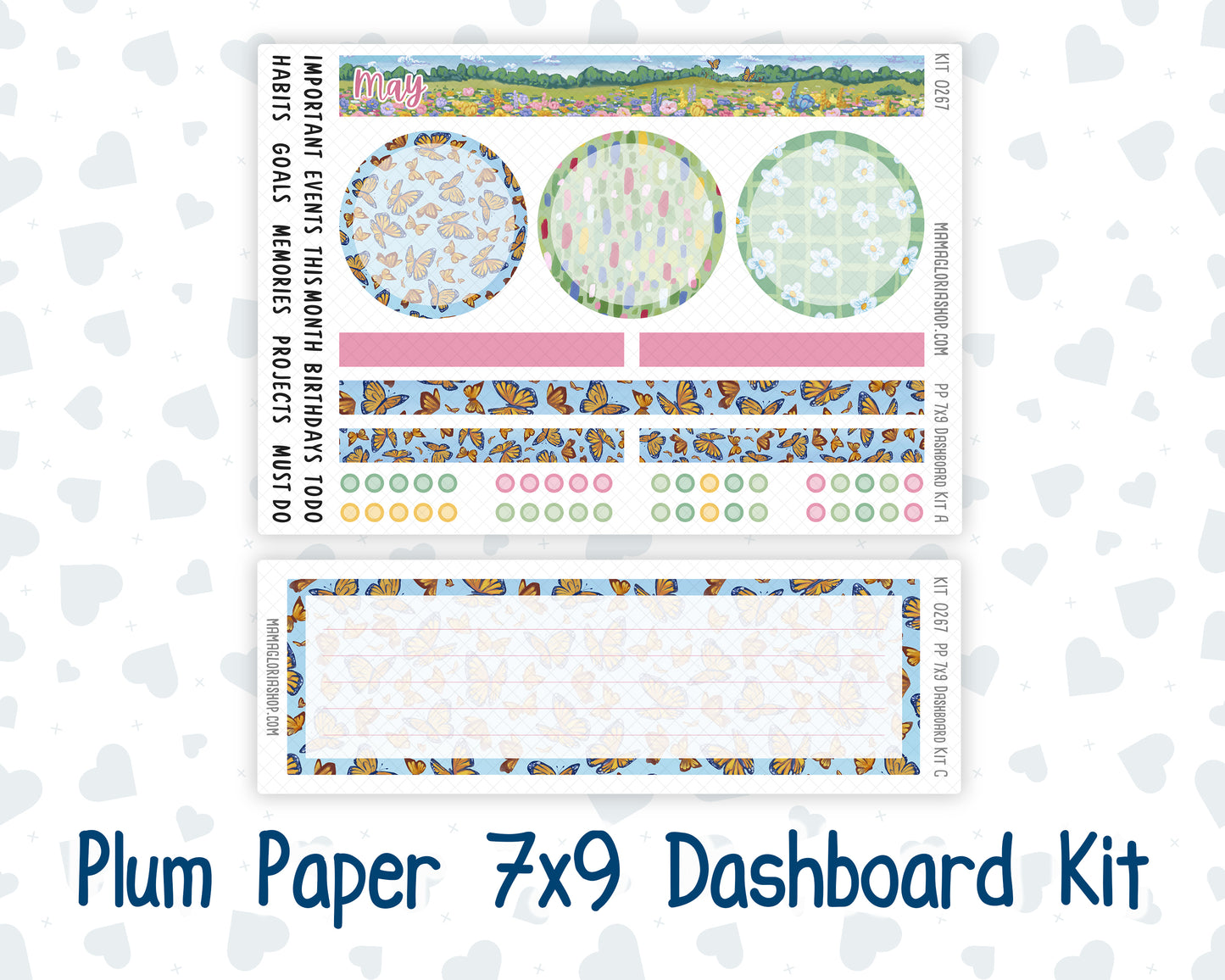 Kit 0267 - 7x9 - Plum Paper - Dashboard Kit - May - Flowers For Mama
