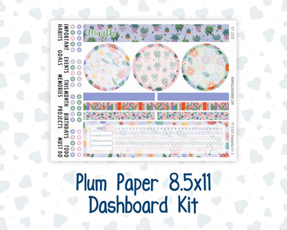 Kit 0258 - 8.5x11 - Plum Paper - Dashboard Kit - March - Plant Therapy