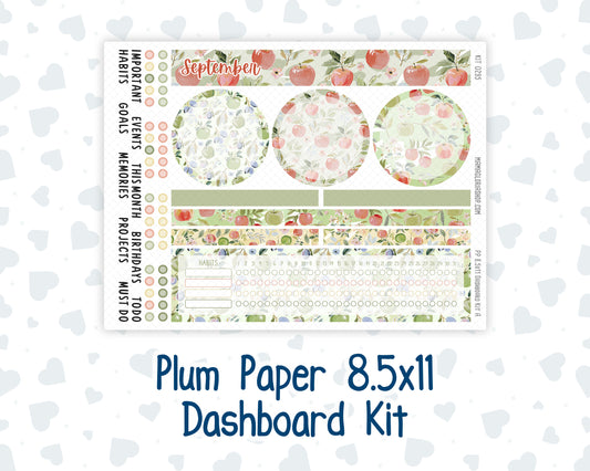 Kit 0295 - 8.5x11 - Plum Paper - Dashboard Kit - September - Apple Harvest