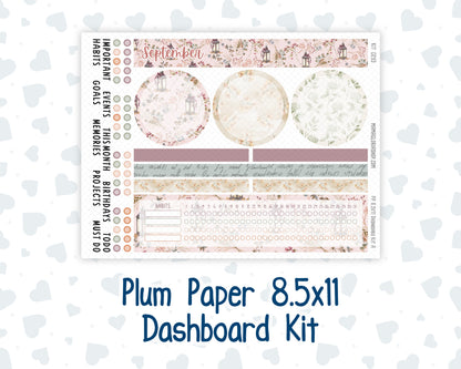 Kit 0293 - 8.5x11 - Plum Paper - Dashboard Kit - September - Fleur de Provence