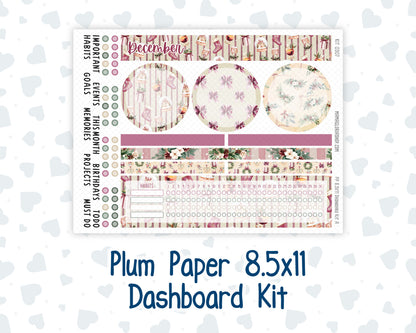 Kit 0307 - 8.5x11 - Plum Paper - Dashboard Kit - December - Velvet Hearth
