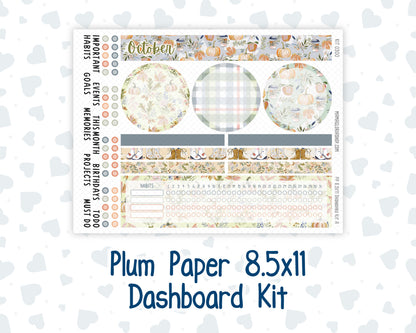 Kit 0300 - 8.5x11 - Plum Paper - Dashboard Kit - October - Autumn Stroll