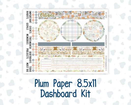Kit 0300 - 8.5x11 - Plum Paper - Dashboard Kit - October - Autumn Stroll