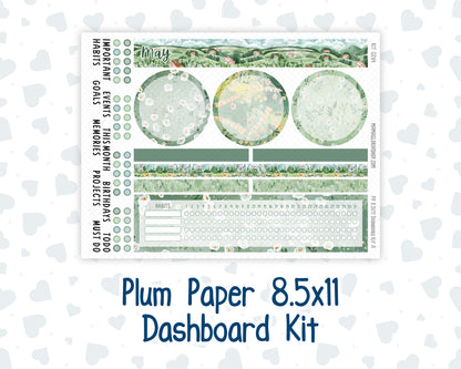 Kit 0264 - 8.5x11 - Plum Paper - Dashboard Kit - May - Spring Walk
