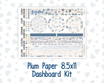 Kit 0299 - 8.5x11 - Plum Paper - Dashboard Kit - October - Book Nook