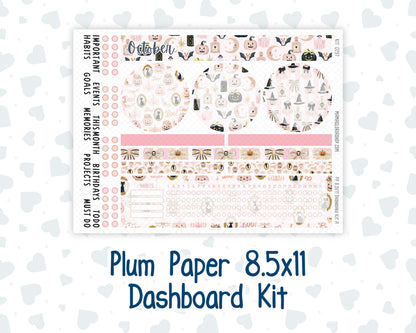 Kit 0297 - 8.5x11 - Plum Paper - Dashboard Kit - October - Pink Spell