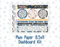 Kit 0248 - 8.5x11 - Plum Paper - Dashboard Kit - January - Midnight Countdown