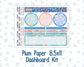 Kit 0268 - 8.5x11 - Plum Paper - Dashboard Kit - June - Sea Sweeties
