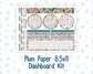 Kit 0275 - 8.5x11 - Plum Paper - Dashboard Kit - July - Tropical Safari Blush