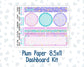 Kit 0230 - 8.5x11 - Plum Paper - Dashboard Kit - August - School Daze