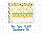 Kit 0277 - 8.5x11 - Plum Paper - Dashboard Kit - August - Sunflower Drama Club