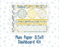 Kit 0274 - 8.5x11 - Plum Paper - Dashboard Kit - July - Sunny Lemon Shore