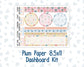 Kit 0270 - 8.5x11 - Plum Paper - Dashboard Kit - June - Beachside Bliss