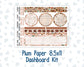 Kit 0296 - 8.5x11 - Plum Paper - Dashboard Kit - September - Coffee Break