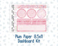 Kit 0253 - 8.5x11 - Plum Paper - Dashboard Kit - February - Rosy Daydreams