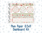 Kit 0308 - 8.5x11 - Plum Paper - Dashboard Kit - December - Knit & Holly
