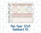 Kit 0257 - 8.5x11 - Plum Paper - Dashboard Kit - March - Blush Garden