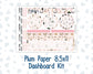 Kit 0297 - 8.5x11 - Plum Paper - Dashboard Kit - October - Pink Spell