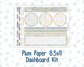 Kit 0261 - 8.5x11 - Plum Paper - Dashboard Kit - April - Llama Spring