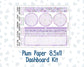 Kit 0263 - 8.5x11 - Plum Paper - Dashboard Kit - April - Lavender Drift