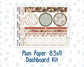 Kit 0298 - 8.5x11 - Plum Paper - Dashboard Kit - October - Velvet Bloom