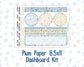 Kit 0265 - 8.5x11 - Plum Paper - Dashboard Kit - May - Honeybee Sky