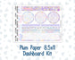Kit 0252 - 8.5x11 - Plum Paper - Dashboard Kit - February - Tokyo Candy Cloud