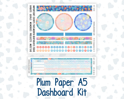 Kit 0268 - A5 - Plum Paper - Dashboard Kit - June - Sea Sweeties