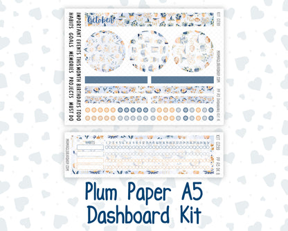 Kit 0299 - A5 - Plum Paper - Dashboard Kit - October - Book Nook